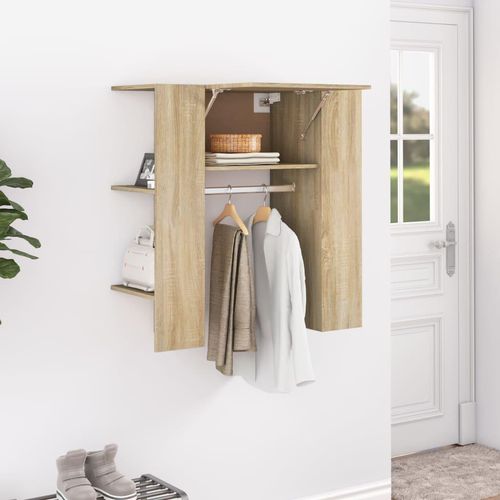 Flurschrank 97,5X37X99 Cm Holzwerkstoff | Farbe: Sonoma Eiche