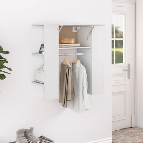 Flurschrank 97,5X37X99 Cm Holzwerkstoff | Farbe: Weiß
