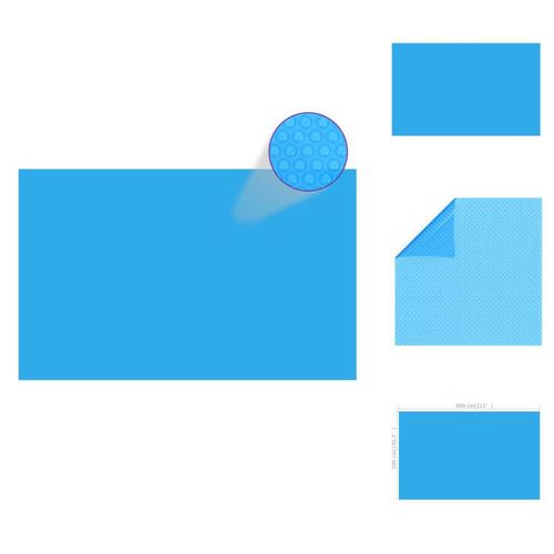 vidaXL Rechteckige Poolabdeckung 800x500 cm PE Blau - Poolabdeckungen & -unterlagen
