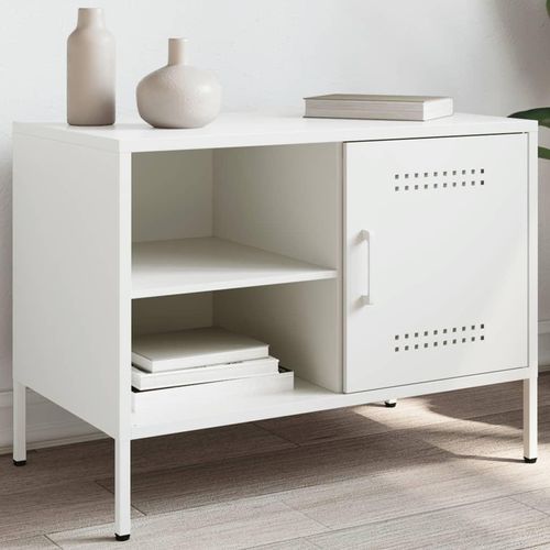 Tv-Schränke 2 Stk. 68X39X50,5 Cm Stahl | Anzahl im Paket: 1 | Farbe: Weiß