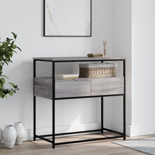 Konsolentisch Holzwerkstoff | Farbe: Grau Sonoma | Größe: 75 x 40 x 75 cm