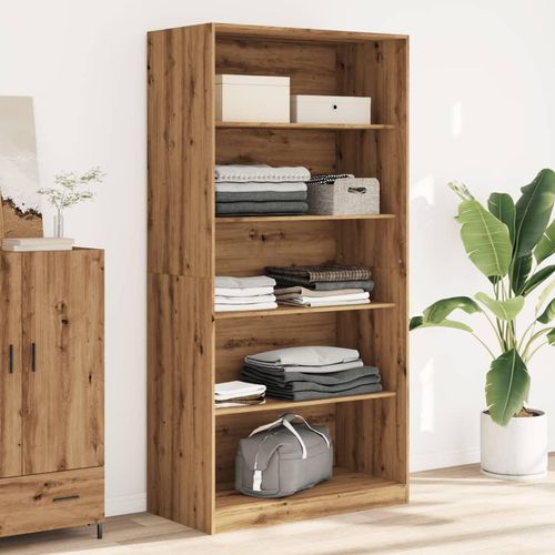 Kleiderschrank Artisan- Holzwerkstoff Eiche | Größe: 100 x 50 x 200 cm | Menge: 4 Böden