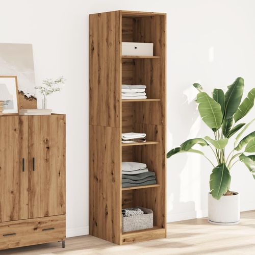 Kleiderschrank Artisan- Holzwerkstoff Eiche | Größe: 50 x 50 x 200 cm | Menge: 4 Böden