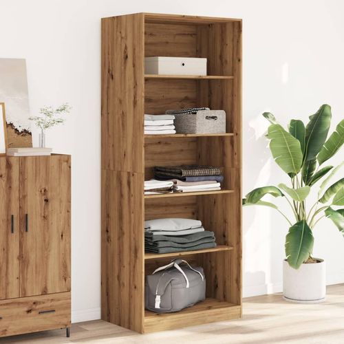 Kleiderschrank Artisan- Holzwerkstoff Eiche | Größe: 80 x 50 x 200 cm | Menge: 4 Böden