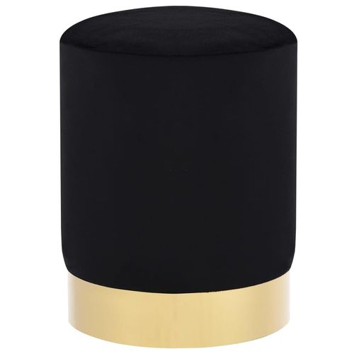 Hocker Und Golden | Farbe: Schwarz | Material: Samt
