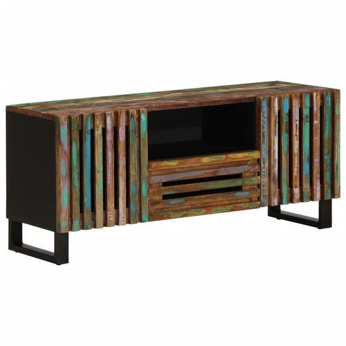 Tv-Schrank 100X34X46 Cm Massivholz Mango | Farbe: Mehrfarbig | Material: Akazie Massivholz