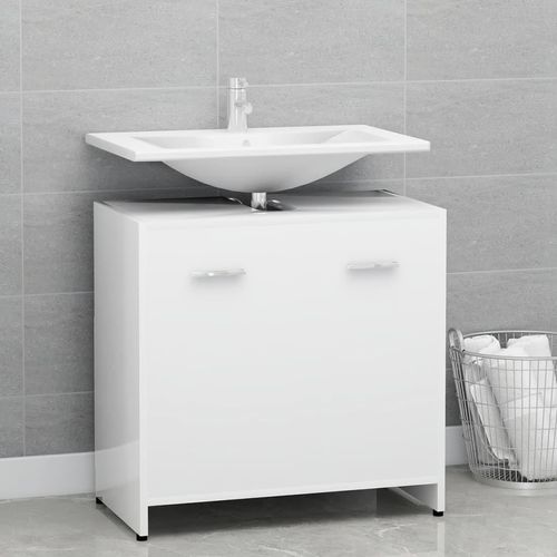 Badezimmerschrank 60X33X61 Cm Holzwerkstoff | Farbe: Weiß