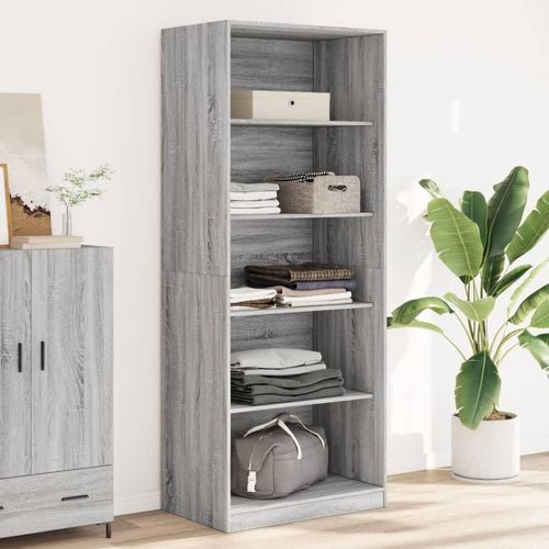 Kleiderschrank Mit Schubladen Grau Sonoma | Größe: 80 x 50 x 200 cm | Menge: 4 Böden