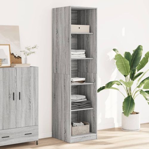 Kleiderschrank Mit Schubladen Grau Sonoma | Größe: 50 x 50 x 200 cm | Menge: 4 Böden