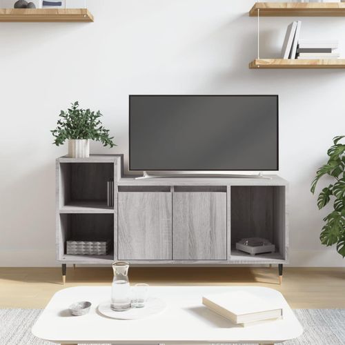 Tv-Schrank 100X35X55 Cm Holzwerkstoff | Farbe: Grau Sonoma