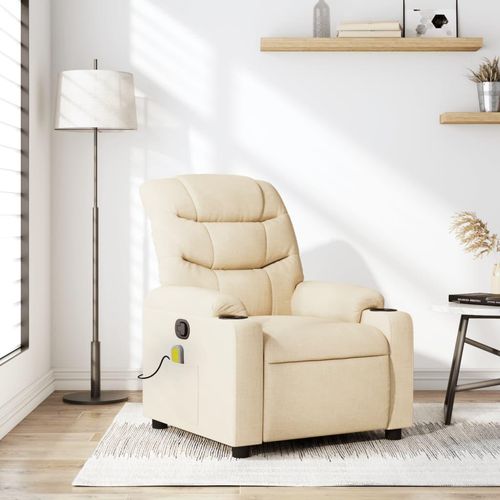 Massagesessel Creme Stoff , Klassische Sessel 2024 Neu