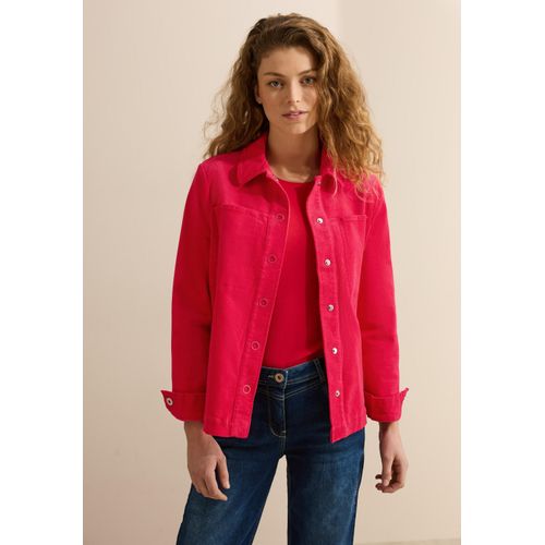 Cordjacke CECIL, Damen, Gr. XS (36), rot (granita rot), Web, Obermaterial: 99% Baumwolle, 1% Elasthan; Futter: 100% Polyester, unifarben, casual, normal normal, V-Ausschnitt, Langarm Bündchen, Jacken, aus Baumwolle mit Stretchanteil