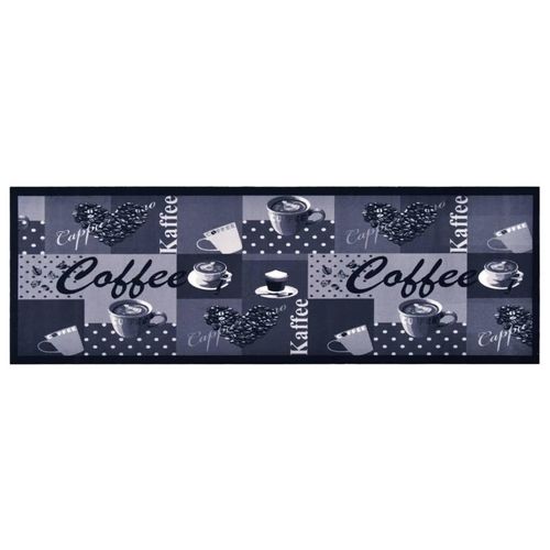 Küchenbodenmatte Waschbar Kaffee Blau Kaffeeblau | Größe: 60 x 180 cm