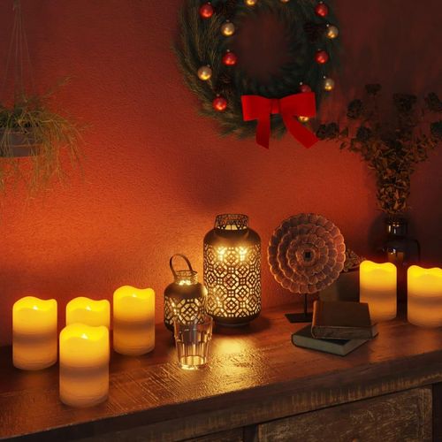 Led-Kerzen 24 Stk. Mit Fernbedienung Warmweiß | Farbe: Grau