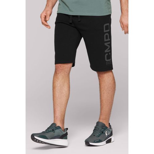 Sporthose CAMP DAVID, Herren, Gr. XXXL, Normalgrößen, schwarz, Material: 78% Baumwolle, 22% Polyester, bedruckt, casual, lässig geschnitten knielang, Hosen, mit Gesäßtasche