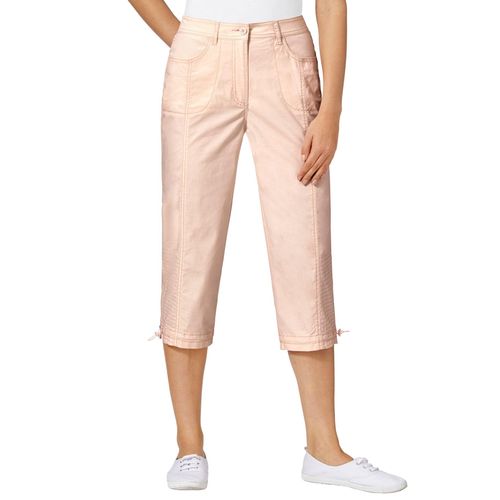 Caprihose CASUAL LOOKS, Damen, Gr. 20, Kurzgrößen, rosa (rosé), 98% Baumwolle, 2% Elasthan, unifarben, 3/4-Länge, Hosen