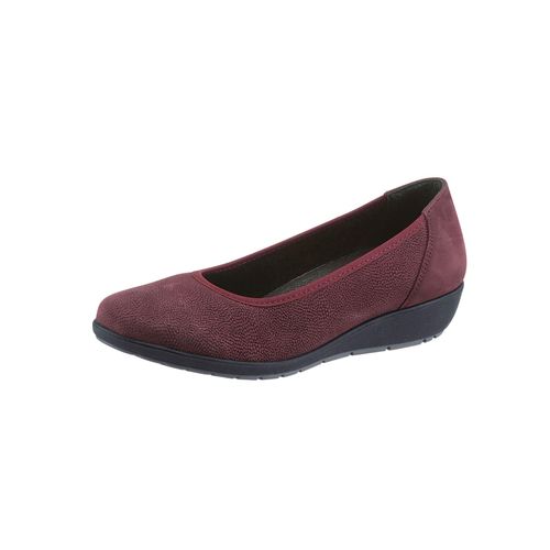 Ballerina CLASSIC, Damen, Gr. 38, rot (bordeaux), Nubukleder, feminin, Schuhe
