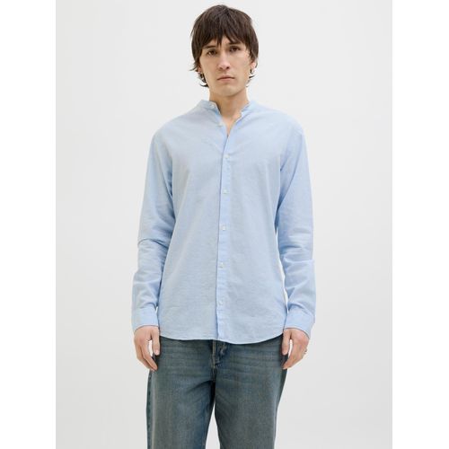 Jack & Jones Langarmhemd »JJEBREEZE BAND SHIRT LS SN«, mit Bandkragen
