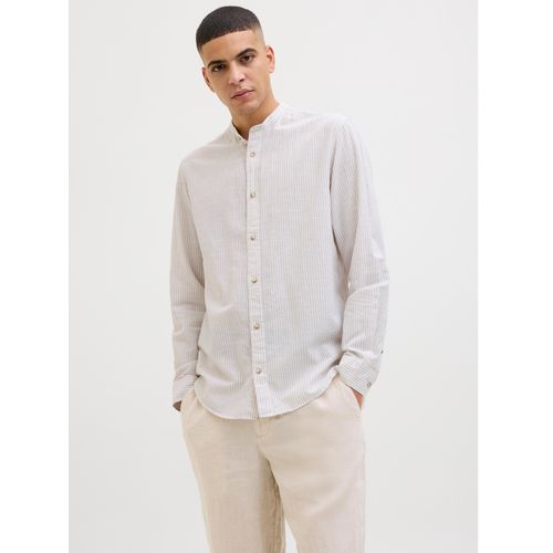 Jack & Jones Langarmhemd »JJESUMMER BAND SHIRT LS SN«, mit Bandkragen