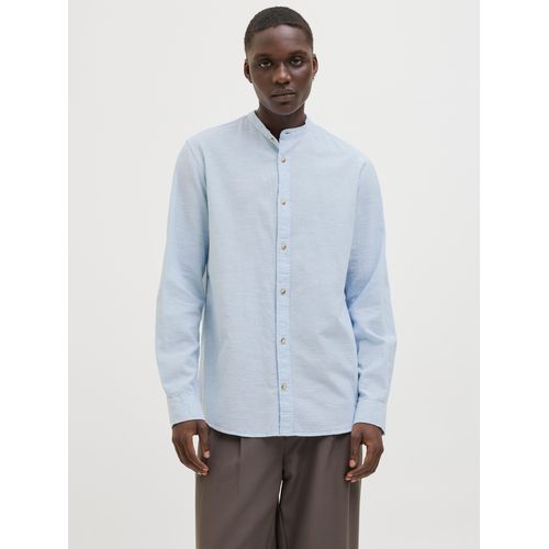 Jack & Jones Langarmhemd »JJESUMMER BAND SHIRT LS SN«, mit Bandkragen