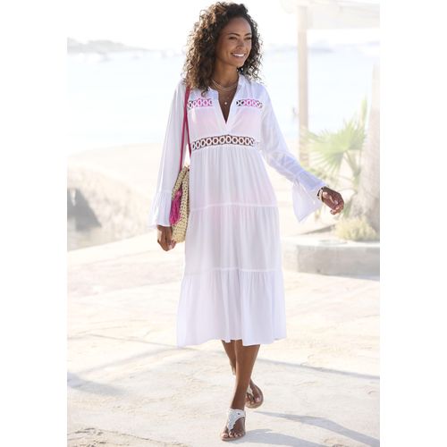 LASCANA Midikleid, mit Häkeleinsätzen