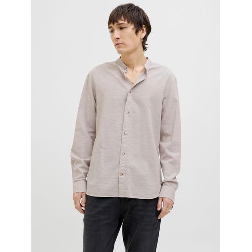 Jack & Jones Langarmhemd »JJESUMMER BAND SHIRT LS SN«, mit Bandkragen