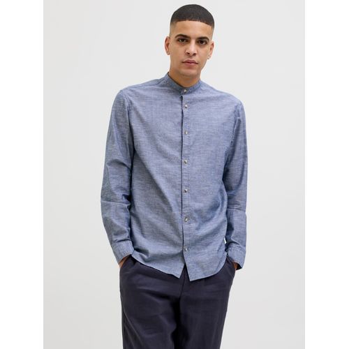 Jack & Jones Langarmhemd »JJESUMMER BAND SHIRT LS SN«, mit Bandkragen