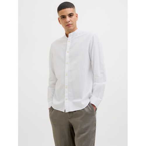 Jack & Jones Langarmhemd »JJESUMMER BAND SHIRT LS SN«, mit Bandkragen