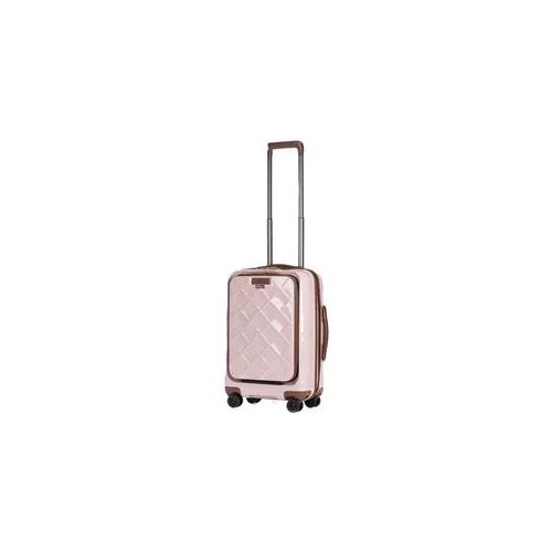 STRATIC Reisetrolley Leather & More S mit Vortasche 55cm rose