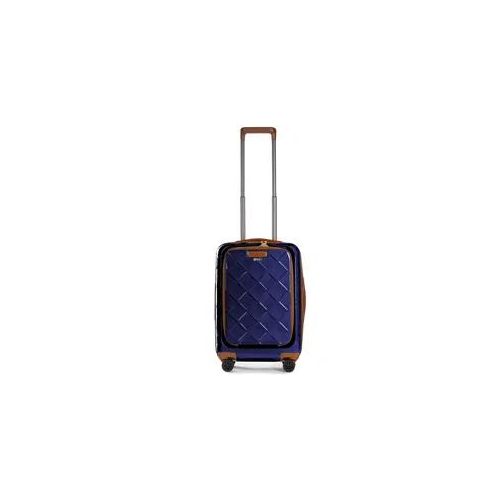 STRATIC Reisetrolley Leather & More S mit Vortasche 55cm blue