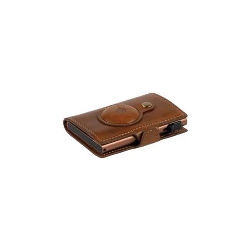 Tony Perotti Kreditkartenetui Furbo Vegetale Air Tag dark brown