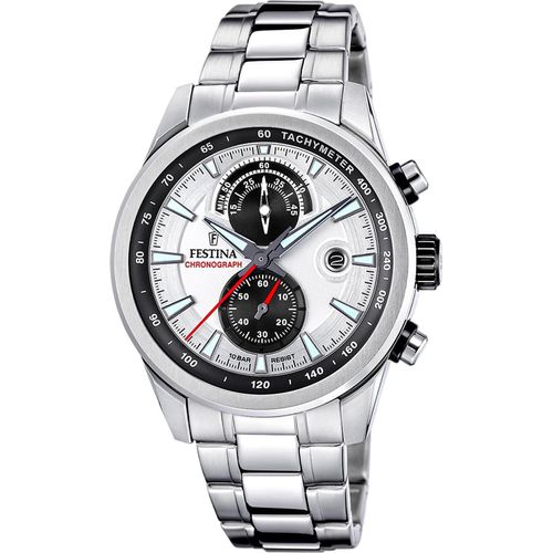 Festina F20694/1 Herren-Chronograph Silberfarben/Schwarz