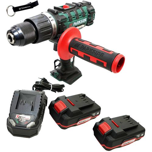 HEADNMORE® Bundle - PARKSIDE® 20V Akku Bohrschrauber Akkuschrauber PSBSA 20 + HEADNMORE® Schlüsselanhänger (inkl. 2x2Ah Akku)
