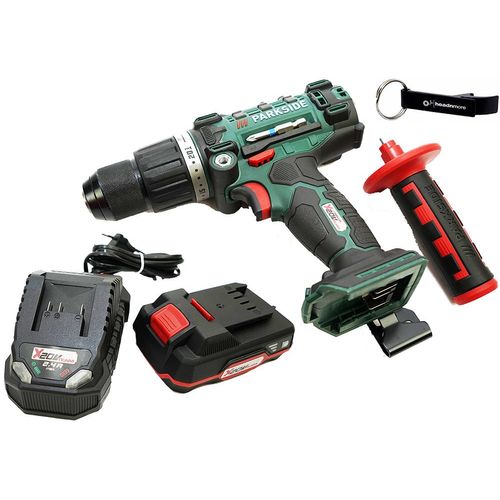 HEADNMORE® Bundle - PARKSIDE® 20V Akku Bohrschrauber Akkuschrauber PSBSA 20 + HEADNMORE® Schlüsselanhänger (inkl. 1x2Ah Akku)