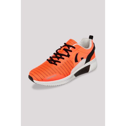 Sneaker CAMP DAVID, Herren, Gr. 43, orange, Textil, Synthetik, Leder, Strukturmuster, casual, Schuhe, mit Wechselfußbett