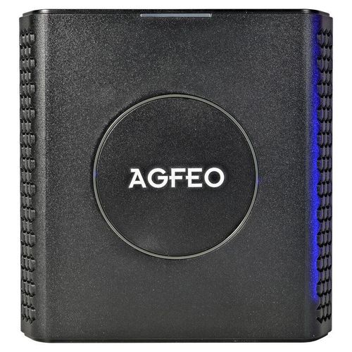 AGFEO 6101730, 1,88 - 1,9 GHz, 250 mW, DECT 33 IP, 44 IP, 60 IP, 65 IP, 70 IP, 75 IP, 77 IP, 78 IP, DECT Headset IP, Headset Infinity, 100 Mbit/s, Schwarz, 144 x 140 x 35 mm