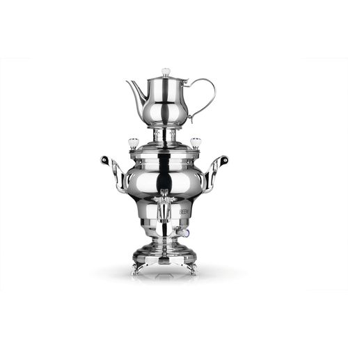 BEEM ODESSA + Samowar 3 l Edelstahl Türkischer Teekocher elektrisch 1800 W 1 l Edelstahl-Teekanne mit Sieb NEU: Dispenser mit Einhand-Bedienung