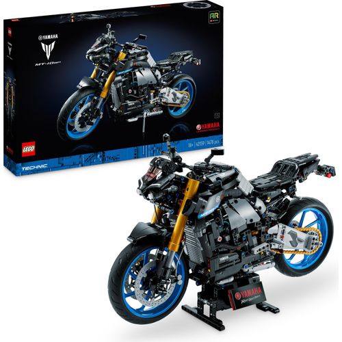 LEGO 42159 Technic Yamaha MT-10 SP Motorrad-Modellbausatz für Erwachsene, authentisches Fahrzeug-Modell mit 4-Zylinder-Motor, funktionsfähiger Lenkung und AR-App, Geschenk für Männer und Frauen