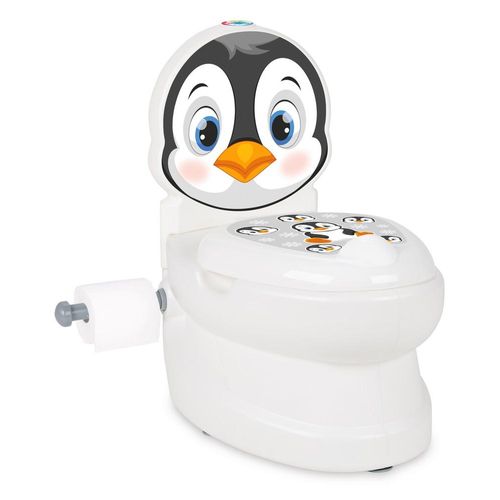 JAMARA-460960-Meine kleine Toilette Pinguin mit Spülsound und Toilettenpapierhalter