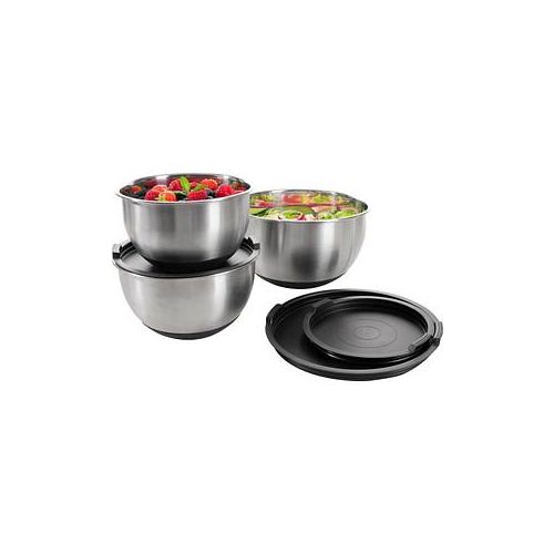 Genius Schüssel-Set Edelstahl, Set 6-tlg. schwarz, silber