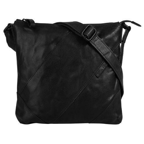 Umhängetasche SPIKES & SPARROW, Damen, Gr. B/H/T: 24cm x 22cm x 5cm onesize, schwarz, Leder, vintage, Taschen, echt Leder