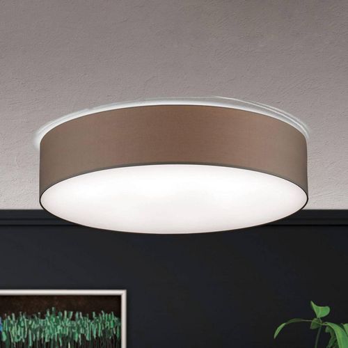 Deckenleuchte Shade mit Textilschirm 80cm, braun