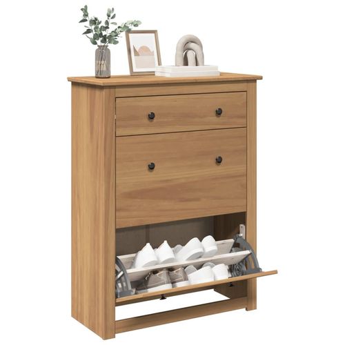 Schuhschrank Panama 80X35X105 Cm Massivholz Kiefer