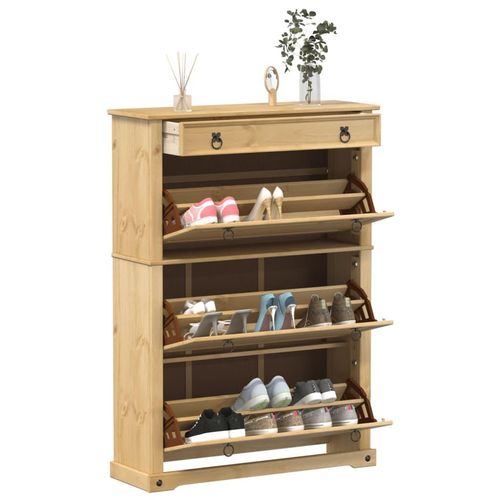 Schuhschrank Corona 99X32X Massivholz Kiefer | Höhe: 138 cm