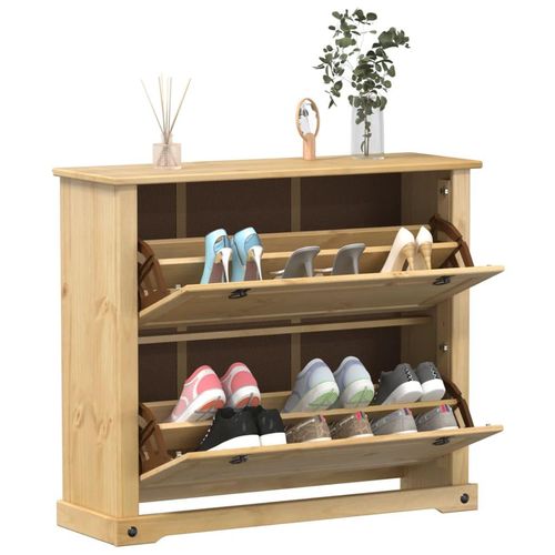 Schuhschrank Corona 99X32X Massivholz Kiefer | Höhe: 85 cm