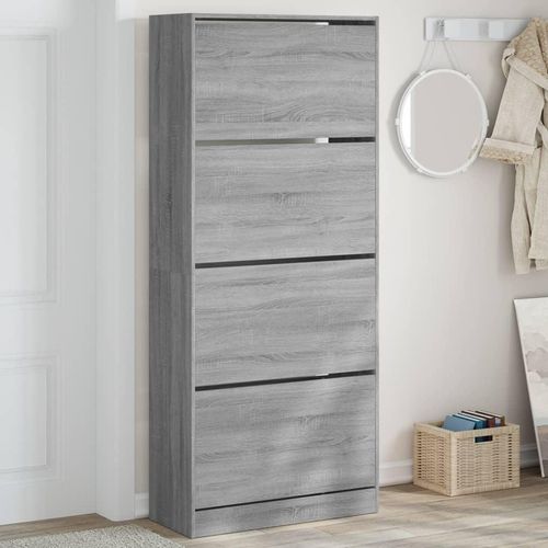 Schuhschrank 60X34X96,5 Cm Holzwerkstoff Grau Sonoma | Größe: 80 x 34 x 187.5 cm