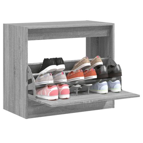 Schuhschrank 60X34X96,5 Cm Holzwerkstoff Grau Sonoma | Größe: 80 x 42 x 69 cm