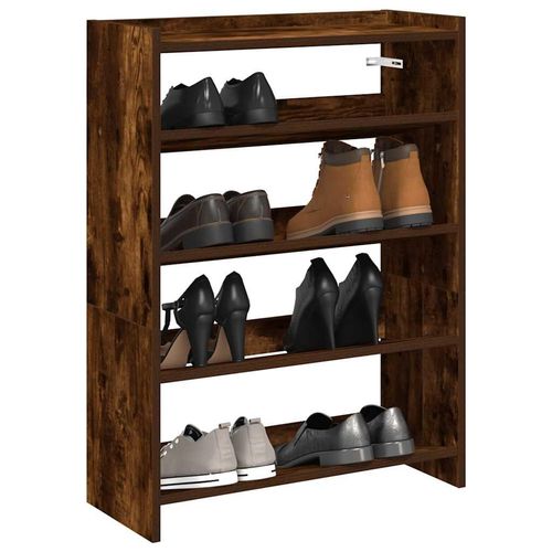 Schuhregal 80X25X Holzwerkstoff Räuchereiche | Breite: 60 cm | Höhe: 62 cm