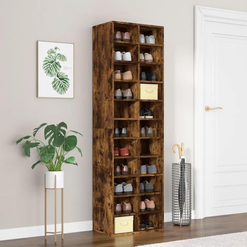 Schuhschrank -Optik 54X34X183 Cm Holzwerkstoff | Farbe: Altholz