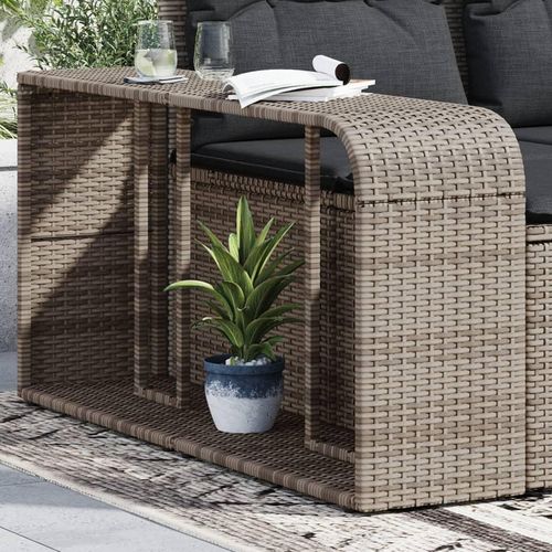 Outdoor-Regale 2 Stk. Poly Rattan | Farbe: Grau